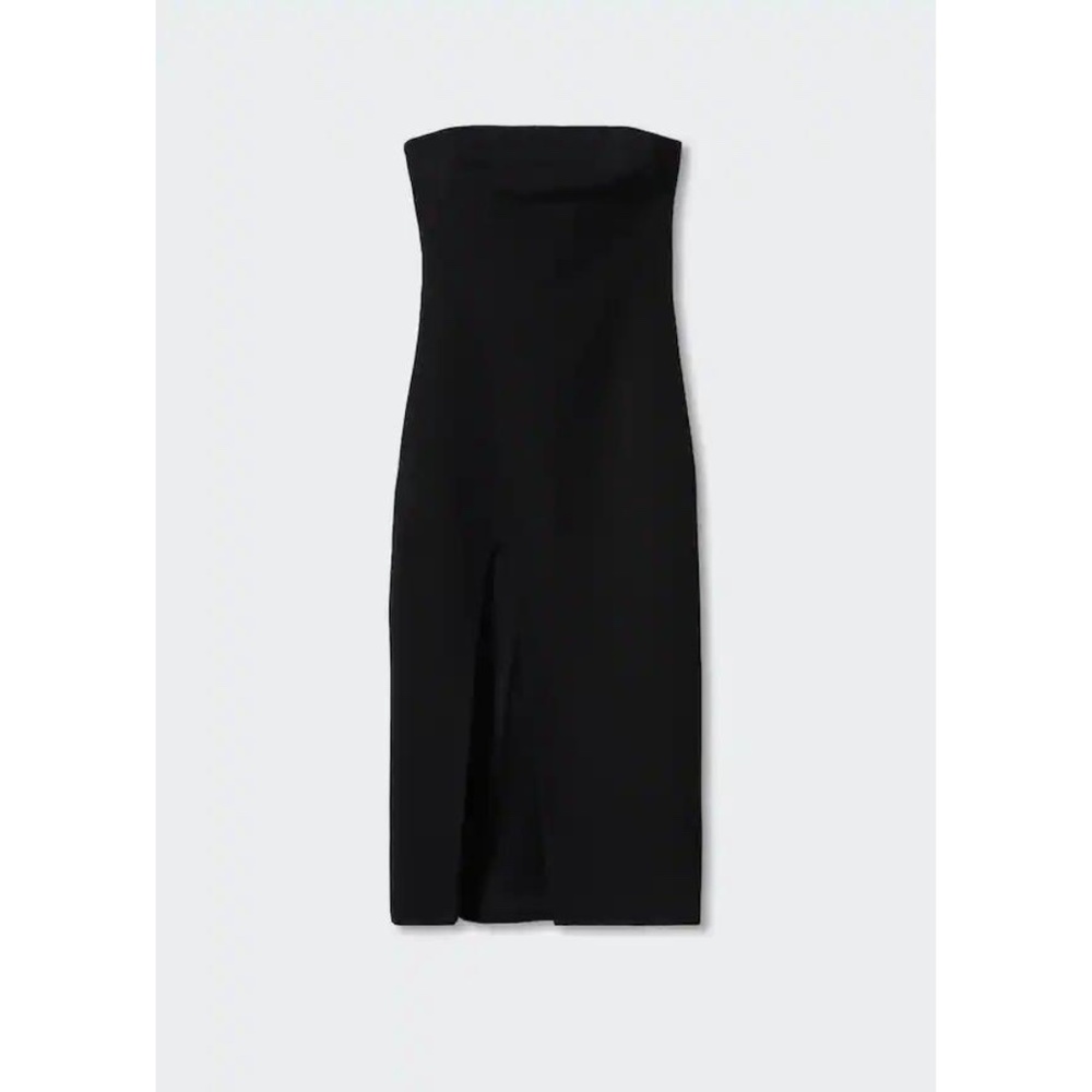 NWT Mango Black Feather Dress Midi- size 2 - Picture 9 of 9